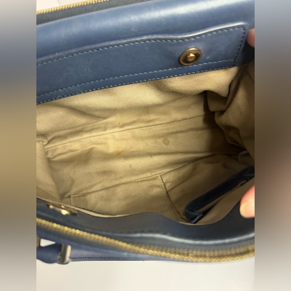 ☘️#193 MCM Saffiano Leather Double Zip Two-Way Satchel Tote Bag - Picture 13 of 16